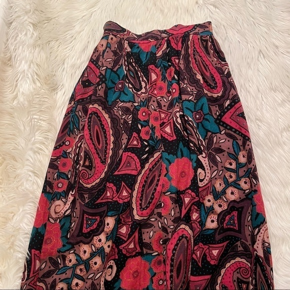 Vintage Cross Country Fashions Midi Skirt Paisley Floral - Picture 3 of 12